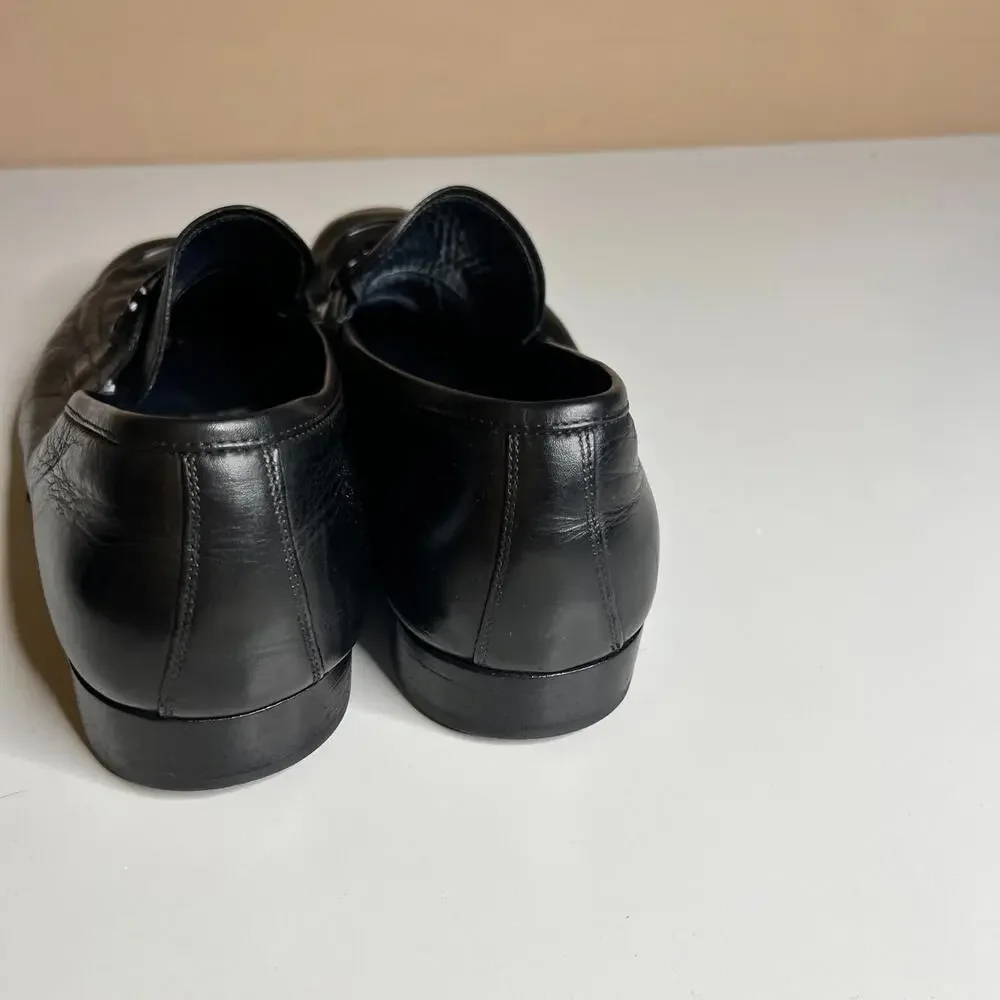 Salvatore‎ Ferragamo Men’s Black Leather Bit Loafers Dress Shoes Size 10